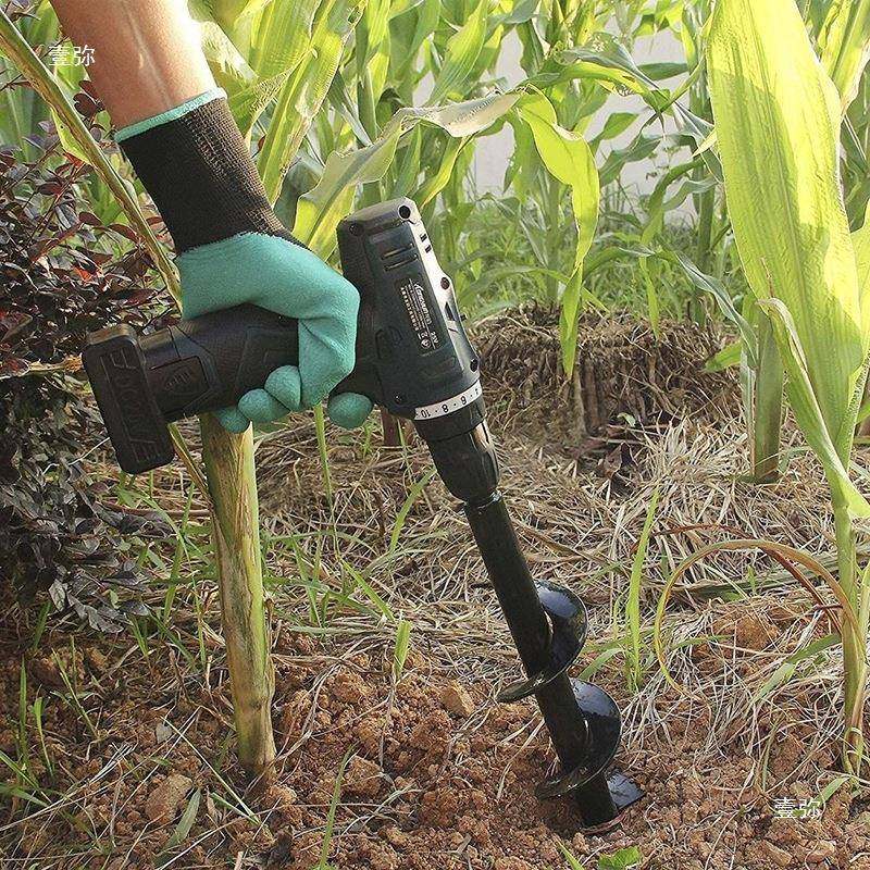 动钻电土挖CHW坑人工充电手钻头锤电打洞机栽树花盆电松土地工具