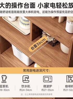 多功能餐柜小户型橱柜房靠家墙用厨储LZF物柜客厅阳台边茶水收纳