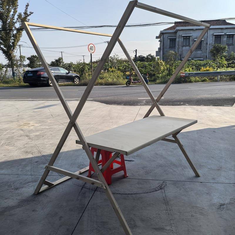 现货摆摊934秒户外实木可移动折发叠夜市集摊位商架场展活示动架