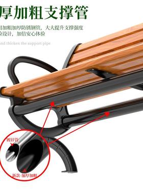 gyy-015公园椅户外长椅庭院双人靠背长条凳子室外防塑腐木休座闲椅木铁艺