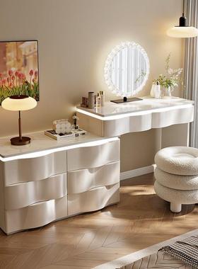 220妆5新21858现款代简约卧室梳台氛围灯实木框架梳妆台妆台斗柜