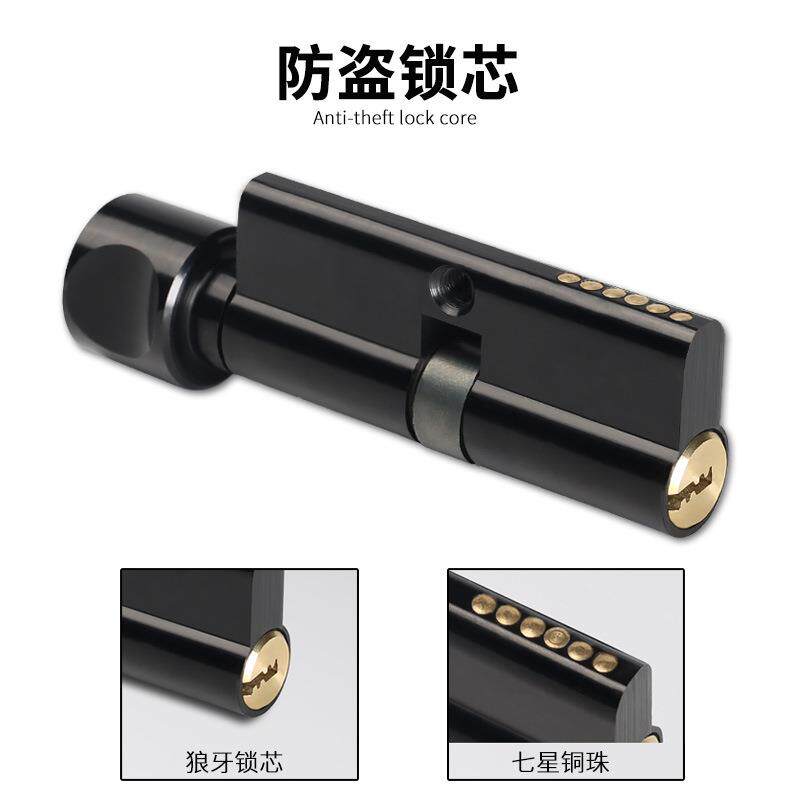 黑G03美式卫生间锁室内卧室房门锁实木门把家用静门音门锁色手具