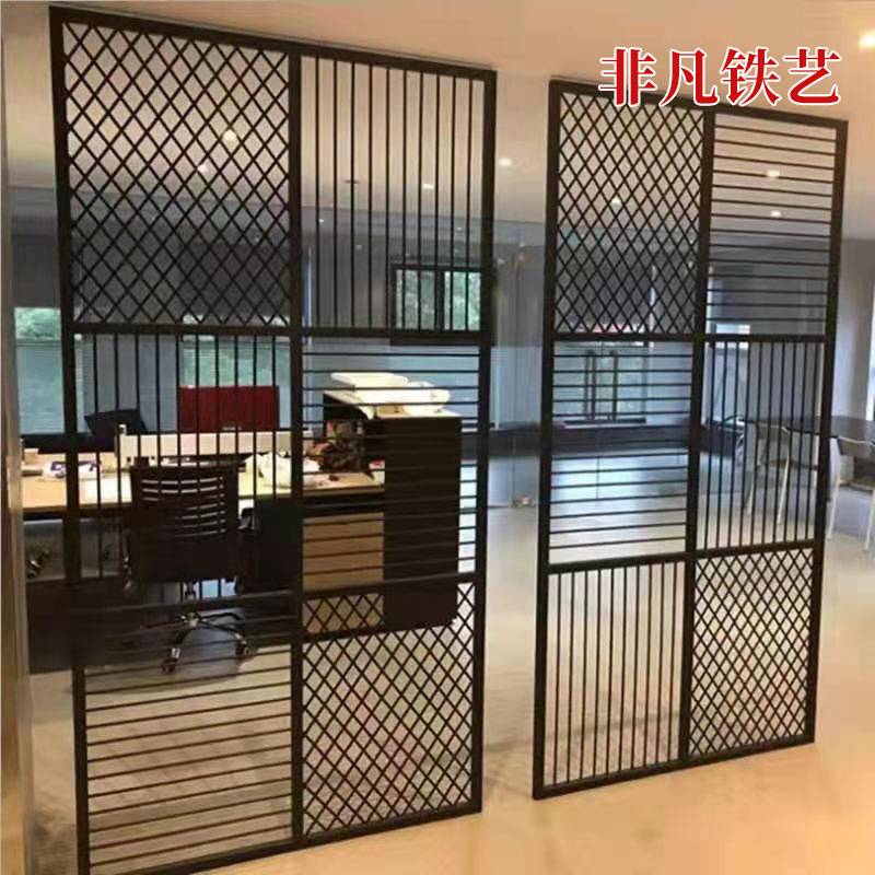 T&工业风铁艺网格隔断餐厅栅栏花架酒店办公室屏风客厅玄关装饰吊