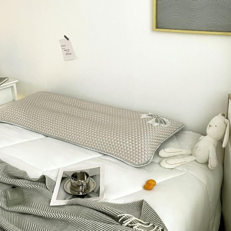 61K3m冰豆豆蝴蝶结长枕双人夏季头套套枕1.5F77J5575成人加长款1.