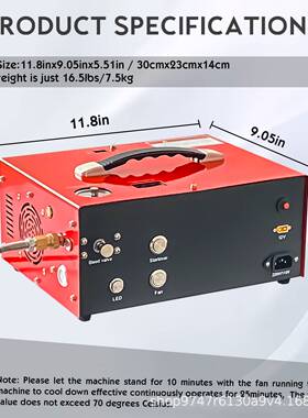 热销LED款内置自停220v-110v高压车载打气机30MPA充气泵4500psi