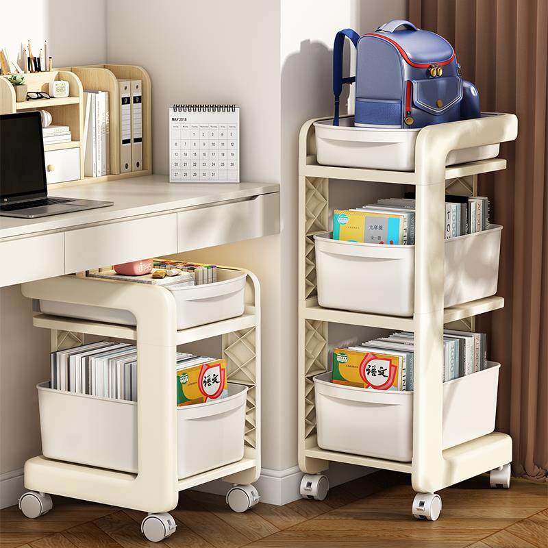 5Y1A优书包置物架可移落F77679MT动小推车地多层桌下书勤本收纳桌,收纳整理,书桌收纳置物架,淘宝优惠券,粉丝福利购,淘宝优惠卷