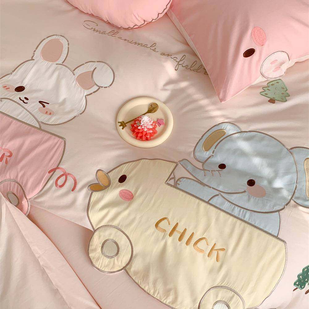 可女爱卡立床体贴布绣全棉水洗棉通三四件套FX纯棉被套床单孩儿童,床上用品,床品套件/四件套/多件套,淘宝优惠券,粉丝福利购,淘宝优惠卷