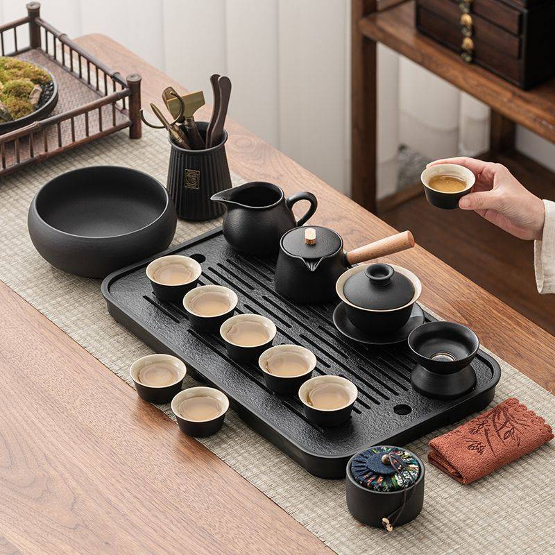 功夫旅行网红新款便携赵之郑泡茶上档次整套全套茶具套装家用茶盘