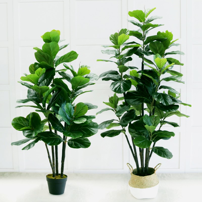 仿真琴叶榕植物装饰假花仿真花室内北欧I绿植盆栽盆景大型落地假