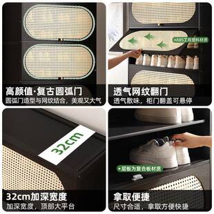 家用门口鞋柜高款立式入外户柜一柜门走斗廊用极窄入户翻57010大