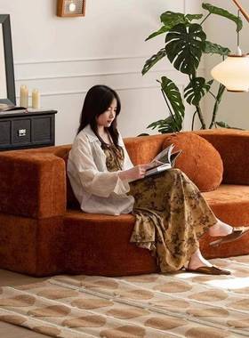 小户型发UCI床折叠两用直排客双人位厅缩布沙发压源头沙工厂