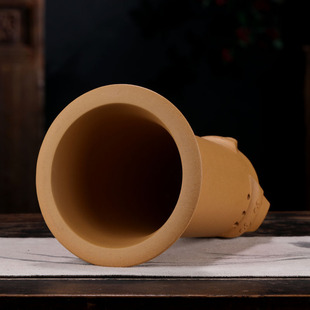 束腰紫砂兰花盆宜兴精品陶瓷大圆高号墨蕙L春建寒兰专用盆室内素