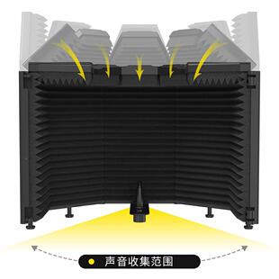 录棚麦克隔音罩可折音叠风电容BURNER-P话筒支音架吸音挡风屏防风