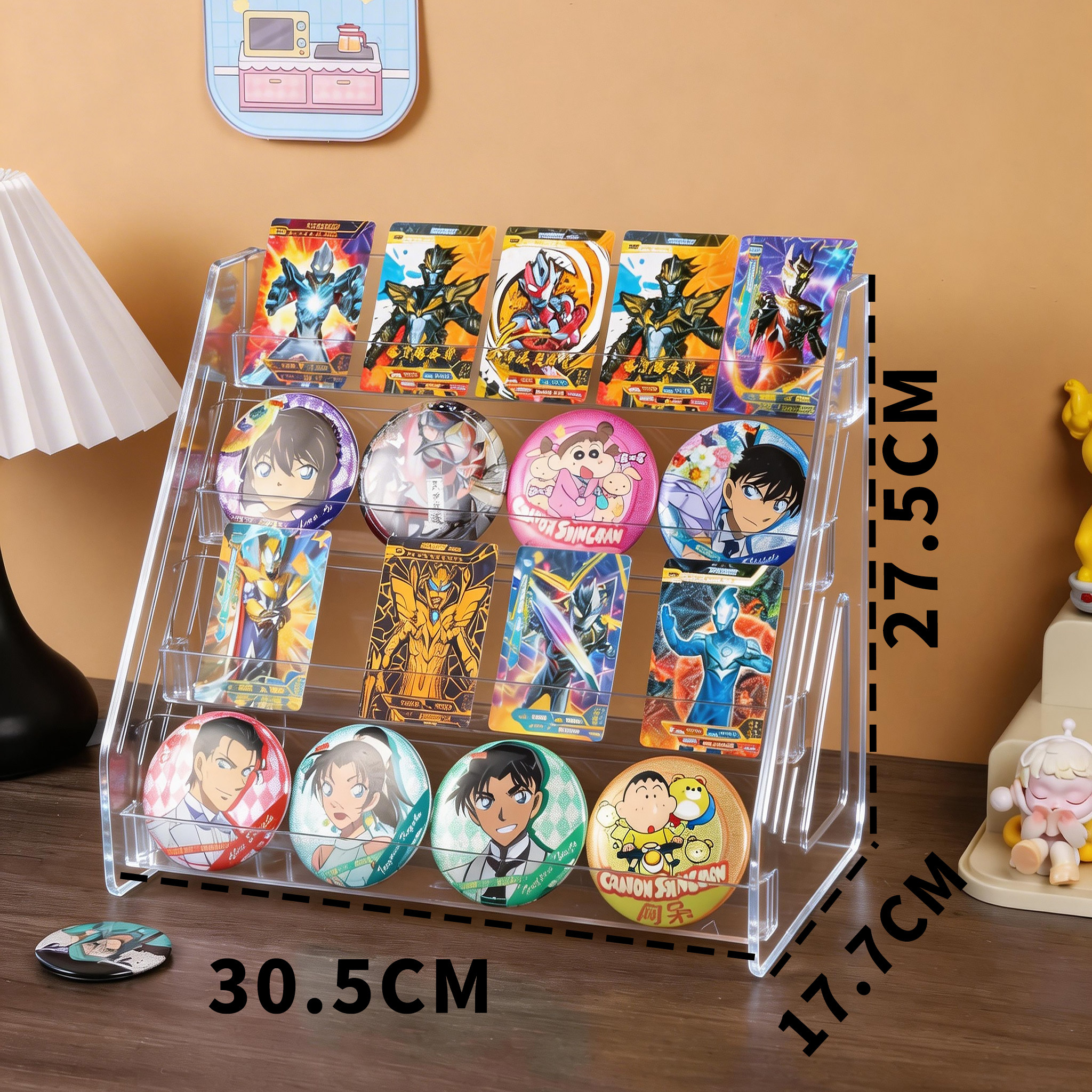 thumbnail for Bar storage rack, stepped small card display rack, desktop large-capacity acrylic millet peripheral storage rack