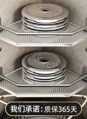 免打孔挂浴室置物架亚克力三转角墙上纳卫生间洗漱台UUY角大容收