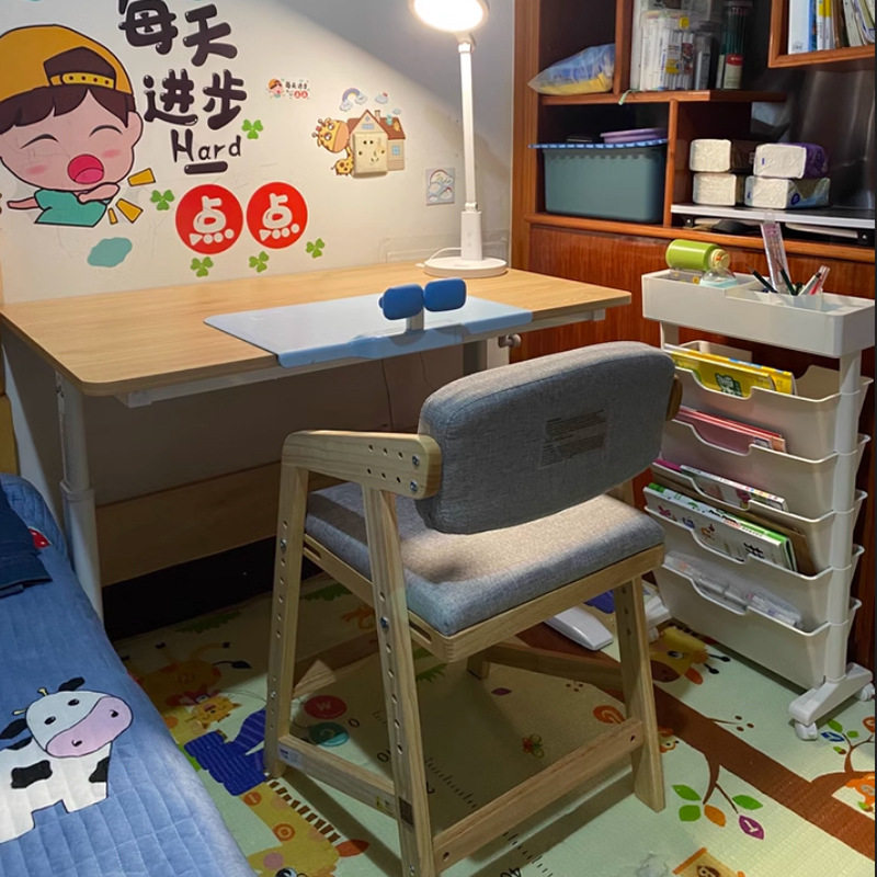 学习桌可升降桌子儿童书桌实木写字桌小学生家用卧室作业桌电脑桌