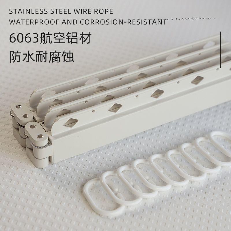 可折H4dFf3ix衣叠浴帘室卫打生间免孔干湿分离浴晾隐形防水淋浴隔