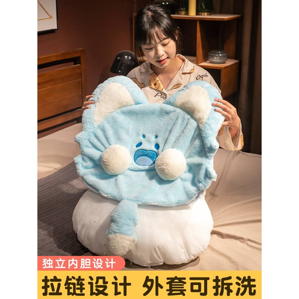 V45O嘟嘟猫床头软包靠背靠垫嘟嘟喵抱枕大靠枕学生宿舍床上看书靠