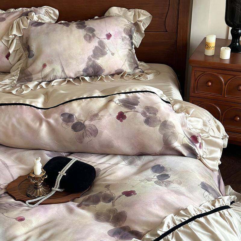 田园风全100S长绒棉奢床单YC96四件套棉裸睡纯棉轻被套新款床上用,床上用品,床品套件/四件套/多件套,淘宝优惠券,粉丝福利购,淘宝优惠卷