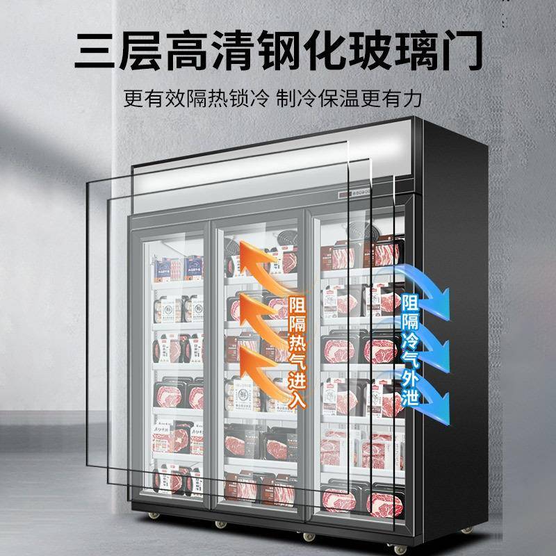 用单门冰柜双门84冰冻箱商汤圆水立饺预制菜保鲜冷柜超市上置式冷