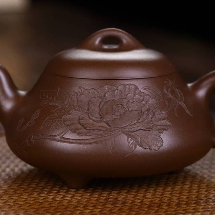 香云砂汉棠石瓢壶原矿紫泥宜兴紫砂壶茶壶茶具茶道茶器纯手工陶刻