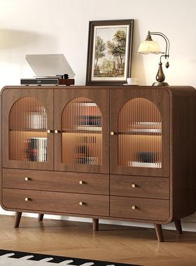 复古餐风边斗厅电视旁边柜靠墙LLH储物收纳柜卧室床尾客置柜物矮柜