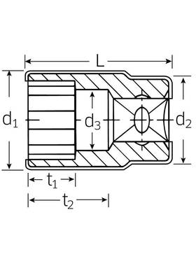 STAHLWILLE 1/2系列绝缘12角套筒 1000V VDE绝缘 12179 10mm