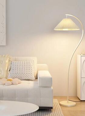 灯落地v日intage法式复古奶客厅卧室床头立723式台灯式油百褶氛围