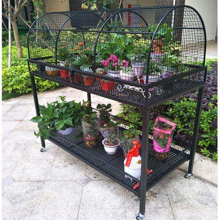 挂式户外多层花架遮阳绿萝花架落地式阳台栏杆多肉架子防盗不锈钢