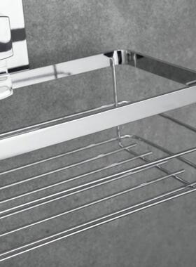 免孔浴室打置物架卫生间厕所收纳不锈钢洗漱挂篮盘HB001吸用厨房