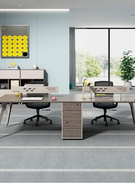 人职YSQ员办公桌合简约现代员工位办公桌6人位双组脑四人电桌办公
