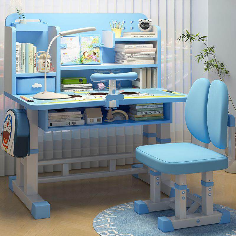 儿童学习桌椅套家用中学装生书桌小书写MNL字桌可升降课架桌椅子