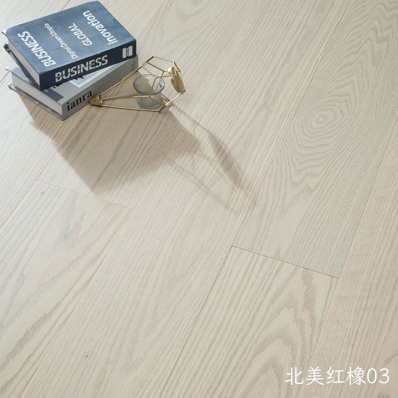 1.9米北美红橡表皮纯三层实木地板家装地暖地热木地板纯enf级环保