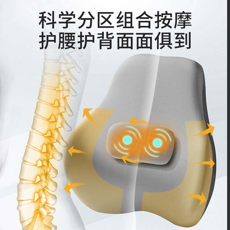 汽车头枕按摩加热护腰靠记忆棉车内车载司机车用座椅靠枕护颈枕头