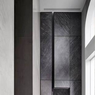 超薄天然石材酒店室内外墙装饰青石板黑石英文化石板岩黑色文化砖