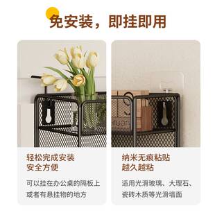 壁挂式文件架办公桌文件悬挂置物架桌面隔板多层文件夹收纳盒书立