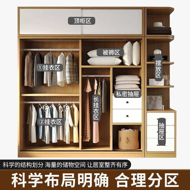 子佰尔帝家DWM用卧室衣柜移门户型柜简约现代易儿童简小组装木质