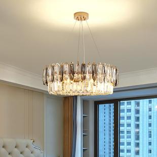客厅吊轻灯灯水晶吊灯约房间餐厅新款 卧室灯饰别墅奢后现代简1537