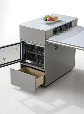 意式极超晶20571石岛台茶桌办简公书桌椅组合体两用厅家用一客岛