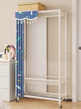 衣柜家用室出租房加用加固厚结卧实组简装式QVR易布衣柜收纳钢管