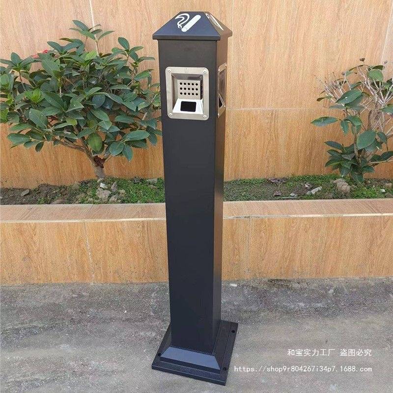 室外烟灰户外不锈钢商用烟柱立式烟灰缸酒店吸烟烟蒂收集垃圾桶