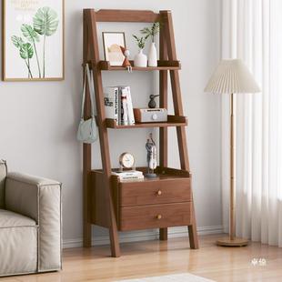 示全实木床头柜书架读子家用卧室房间阅展客厅储物收置纳01物落地