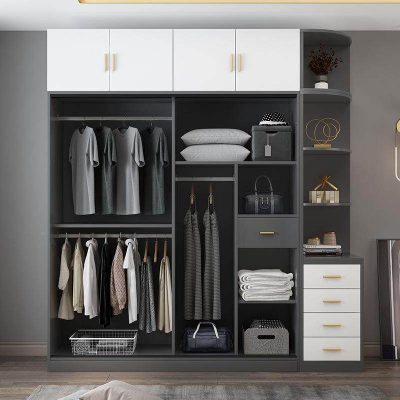 现代轻奢590推拉门柜衣家用实木门板式柜子卧室约简滑移组合衣橱,收纳整理,衣物收纳柜/简易衣橱,淘宝优惠券,粉丝福利购,淘宝优惠卷