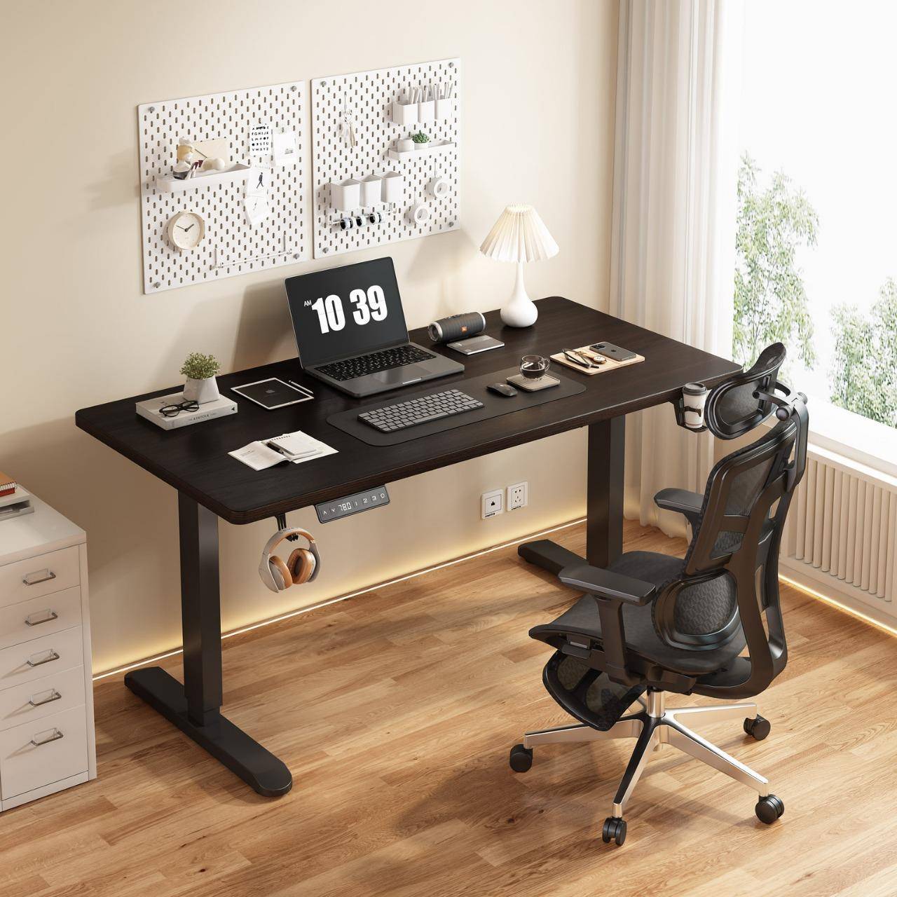 电桌台式家用642电动升降桌书件写桌脑办公桌升降支架配能升智降