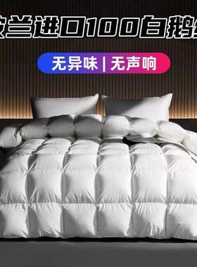 波兰SIW进口羽被高档酒店100白鹅绒加冬被季保冬暖被绒子双厚人被