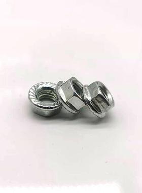 厂家 锌兰螺母 六753角防法滑镀螺母花齿自带垫螺G母B6177-86