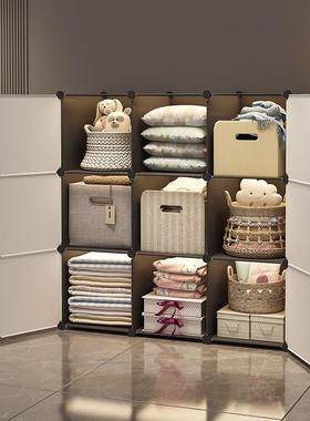 简易衣柜家用卧柜室租房户型衣橱塑料组装储物收出小纳USK子结实