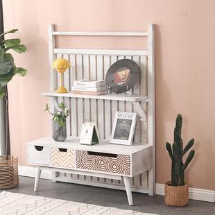 实玄柜关置物架进入门户装 饰木玄关客厅隔343断小户型阳台柜子博