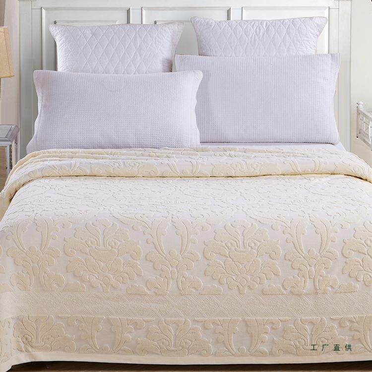 上海老牌棉F9769T66人质厚老式加毛巾被夏季薄款成毯子单人100棉