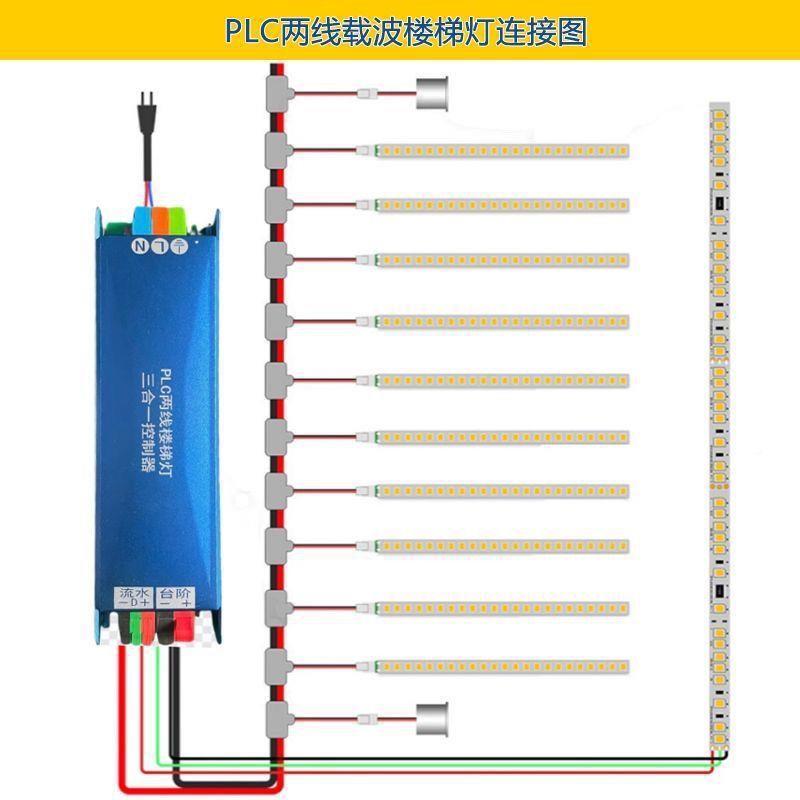 202新款智楼梯踏5步灯免布感应灯两线款LE能D变光工LFN程热销线款
